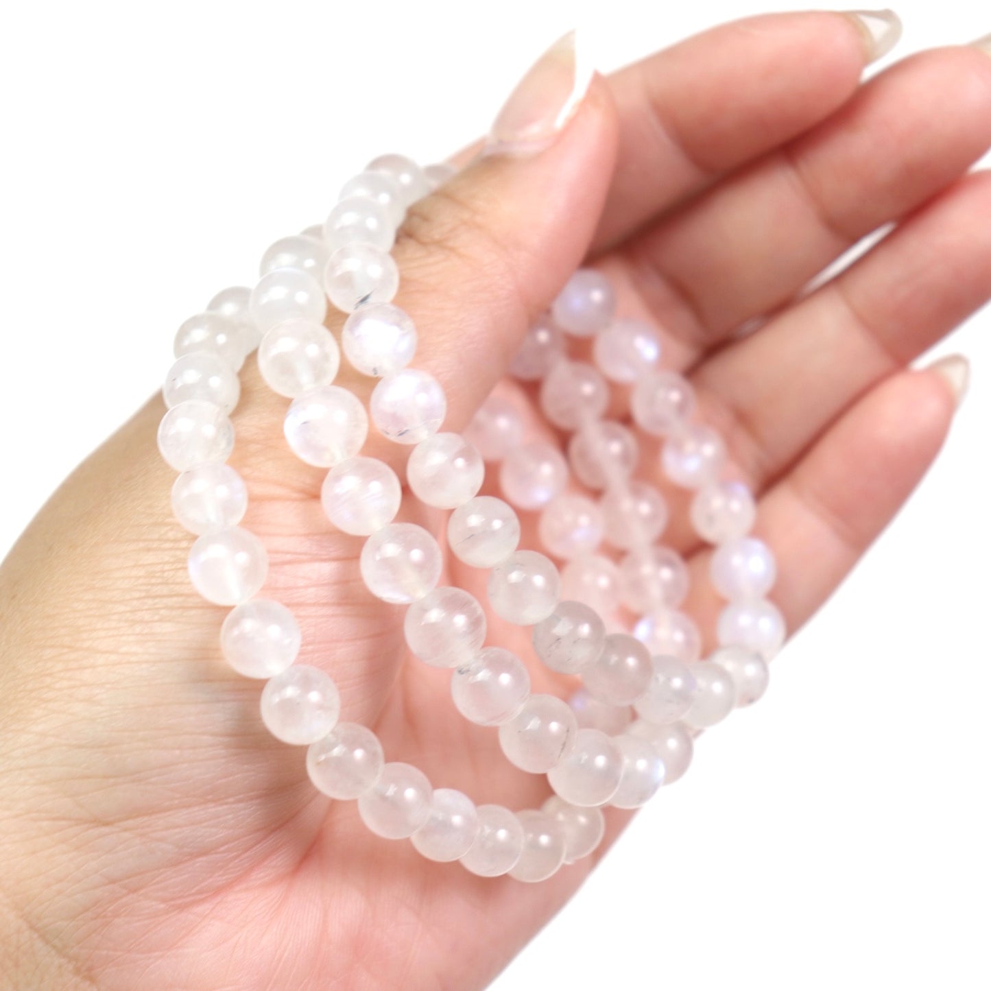 Moonstone Bracelets w/ Blue flash | 8mm