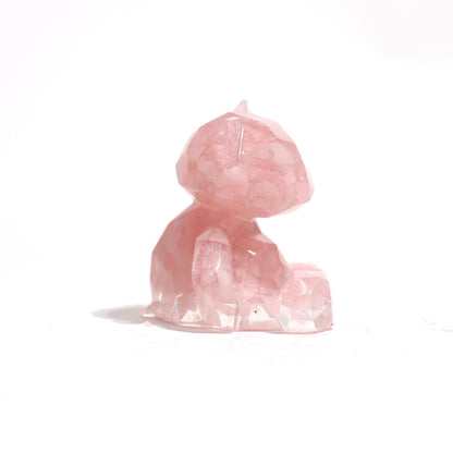 Rose Quartz Resin Bear