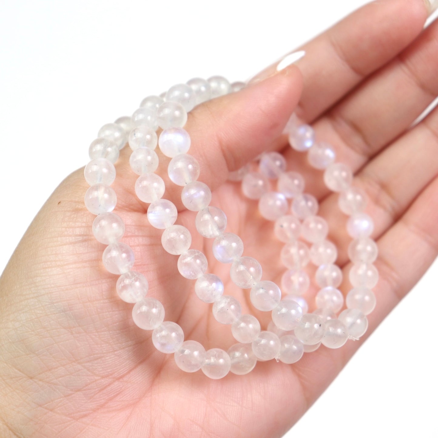 Moonstone Bracelets w/ Blue flash | 8mm