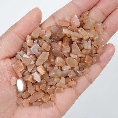 Sunstone x Moonstone Chips - Crescents & Crystals