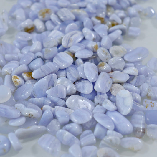 Blue Lace Agate Chips- Crescents & Crystals