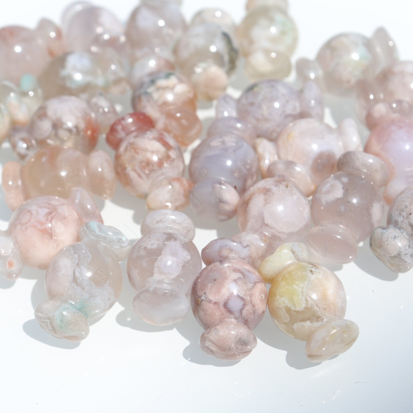 Flower Agate Candy- Crescents & Crystals