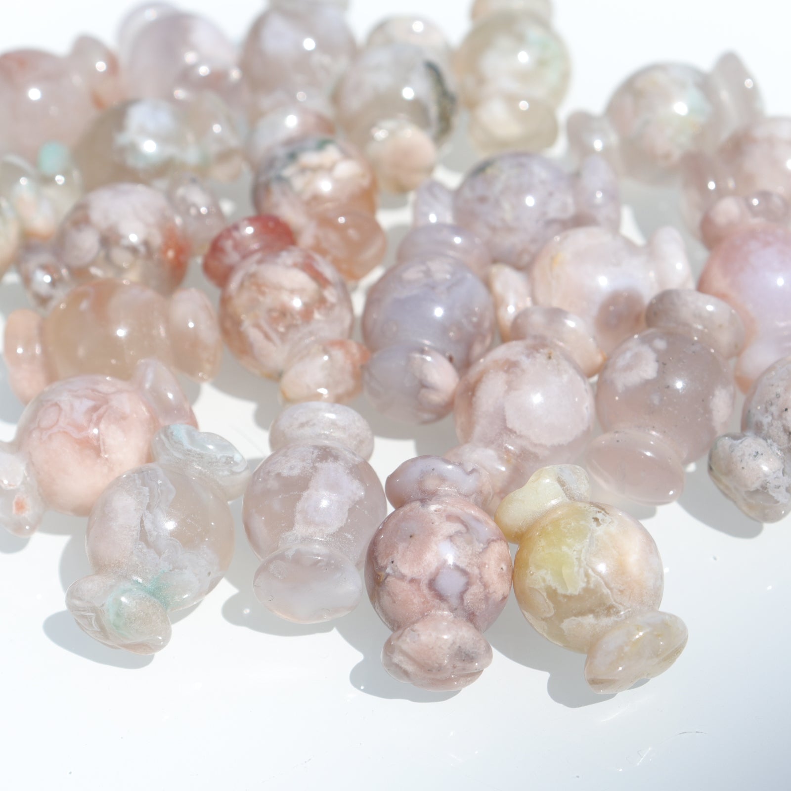 Flower Agate Candy- Crescents & Crystals