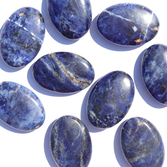 Blue Sodalite Palm Stones - Crescents & Crystals
