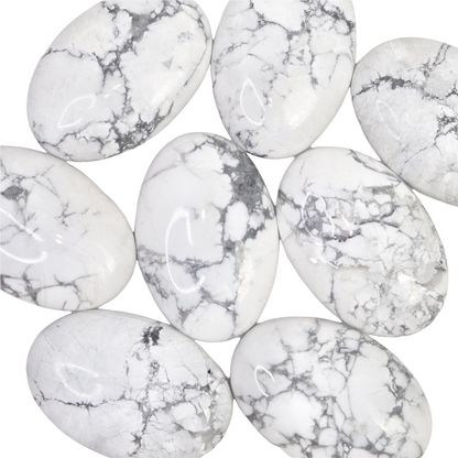 Howlite Palm Stones - Crescents & Crystals