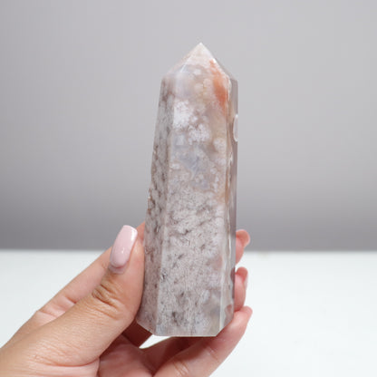 Flower Agate X Pink Amethyst Tower [5]