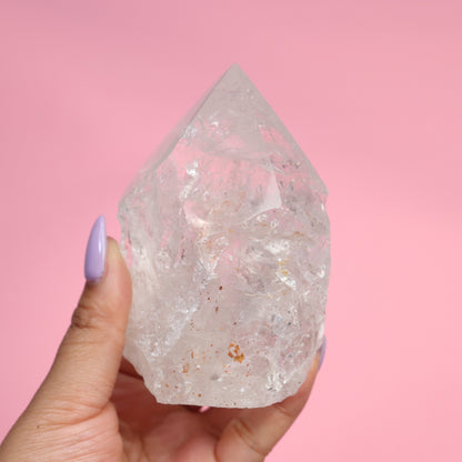 Clear Quartz Top Polished Point- Crescents & Crystals