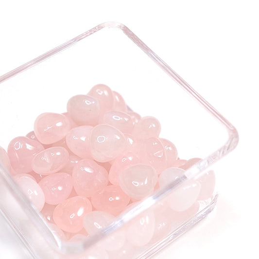 Rose Quartz Mini Hearts | Set of 5