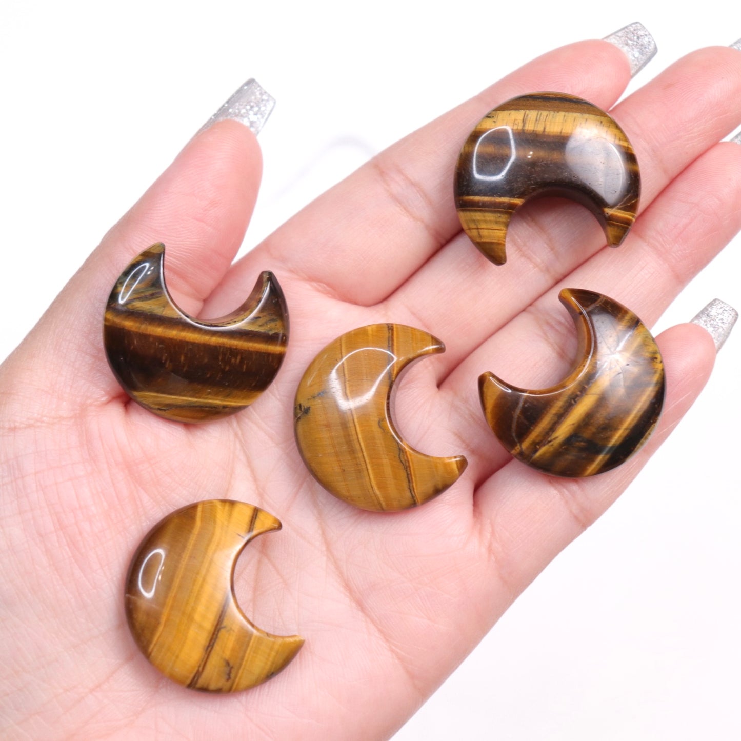 Tiger Eye Mini Moons | 1"