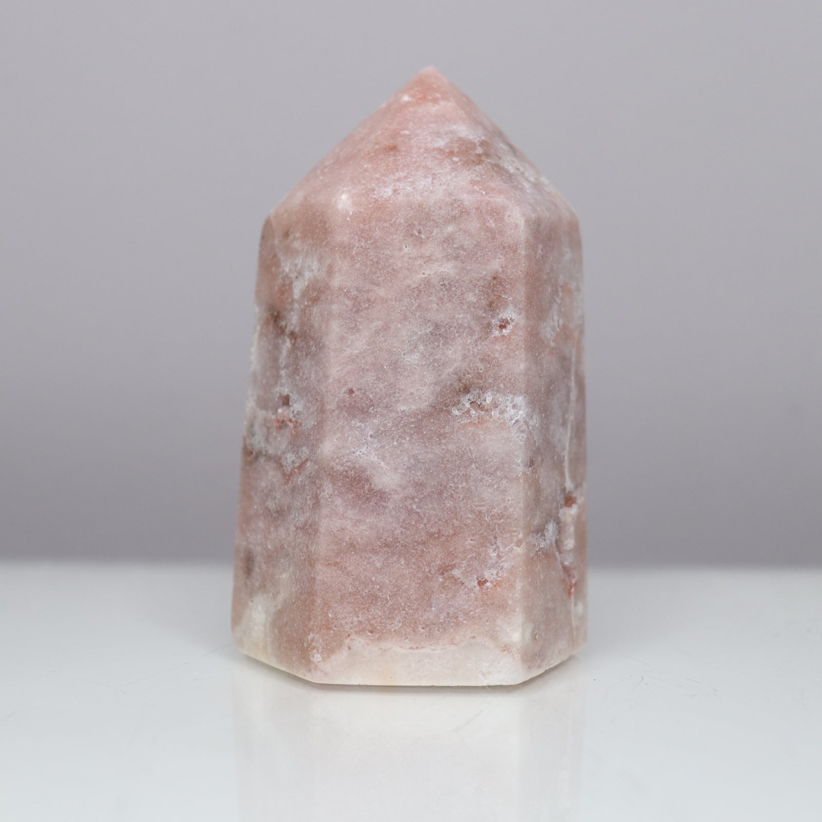 Pink Amethyst Tower- Crescents & Crystals
