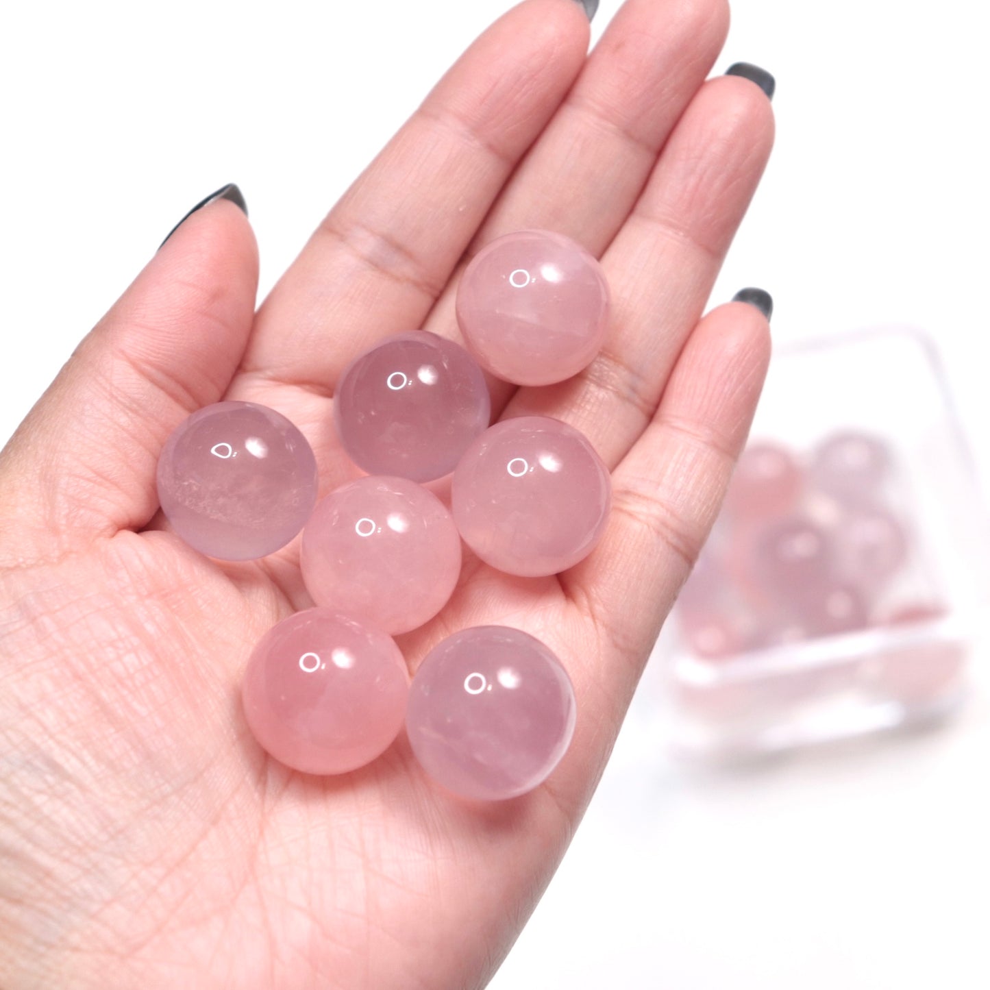 Mini Rose Quartz Spheres [20mm]