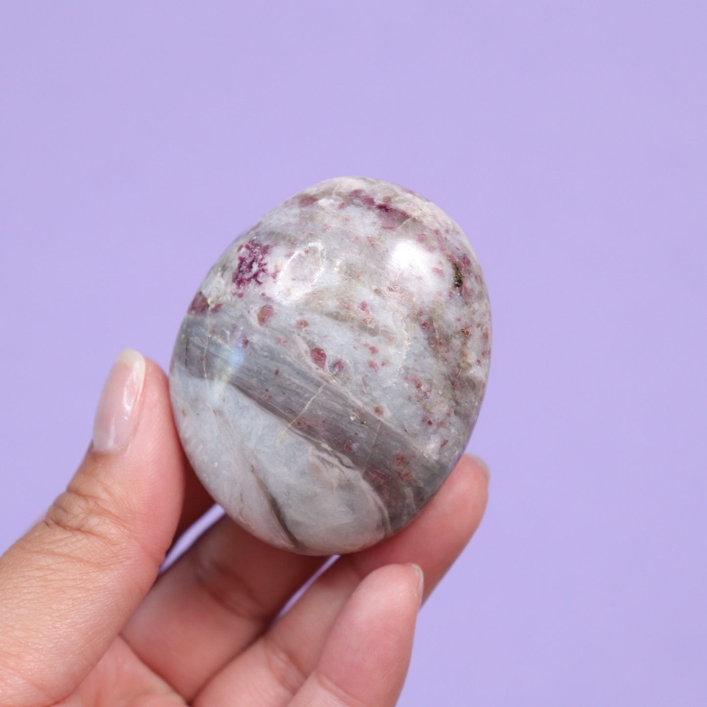 Rubellite Palm Stone  - Crescents & Crystals