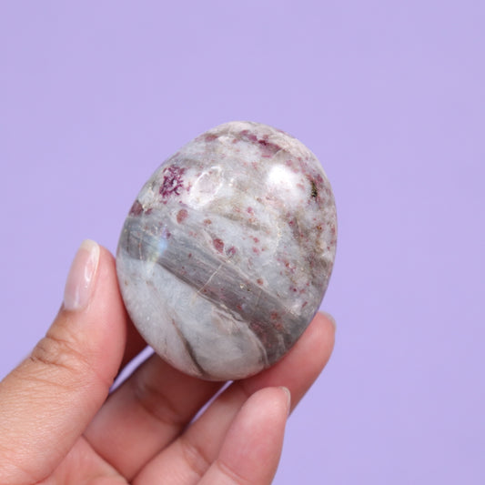Rubellite Palm Stone  - Crescents & Crystals