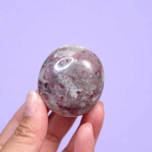 Rubellite Palm Stone  - Crescents & Crystals