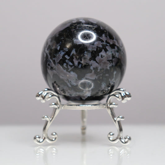 Indigo Gabbro Sphere - Crescents & Crystals