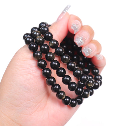 Golden Sheen Obsidian Bracelet | 8mm