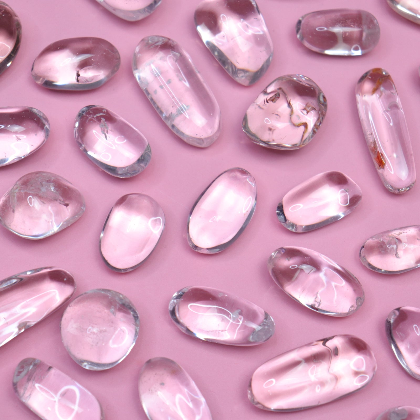 Clear Quartz Tumbles- Crescents & Crystals