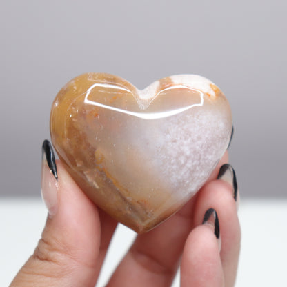Flower Agate Heart | 5