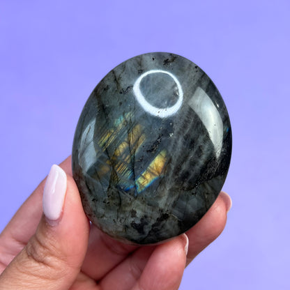 Labradorite Palm Stone - Crescents & Crystals