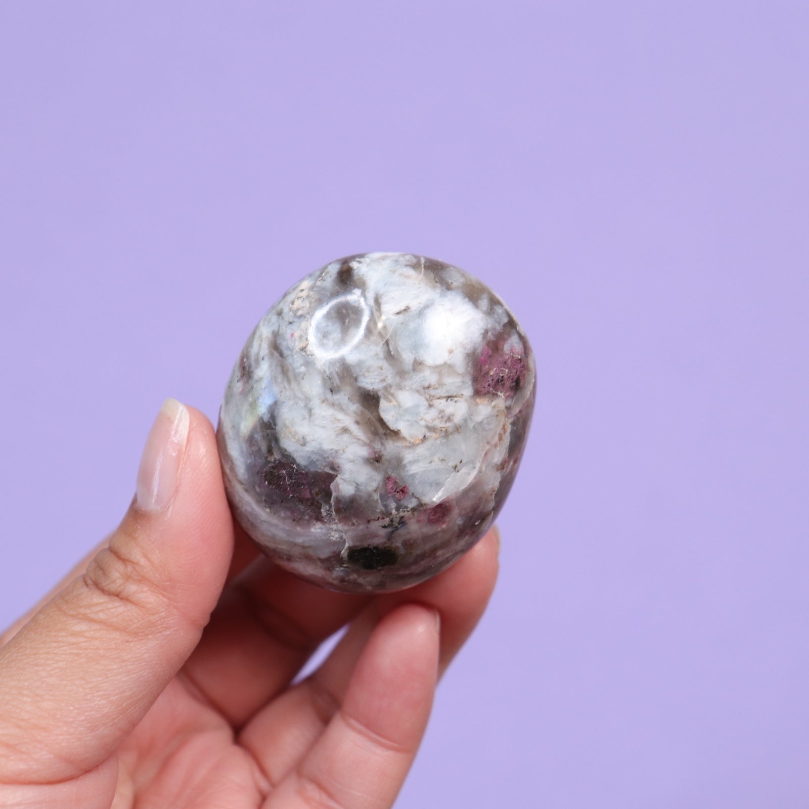 Rubellite Palm Stone  - Crescents & Crystals
