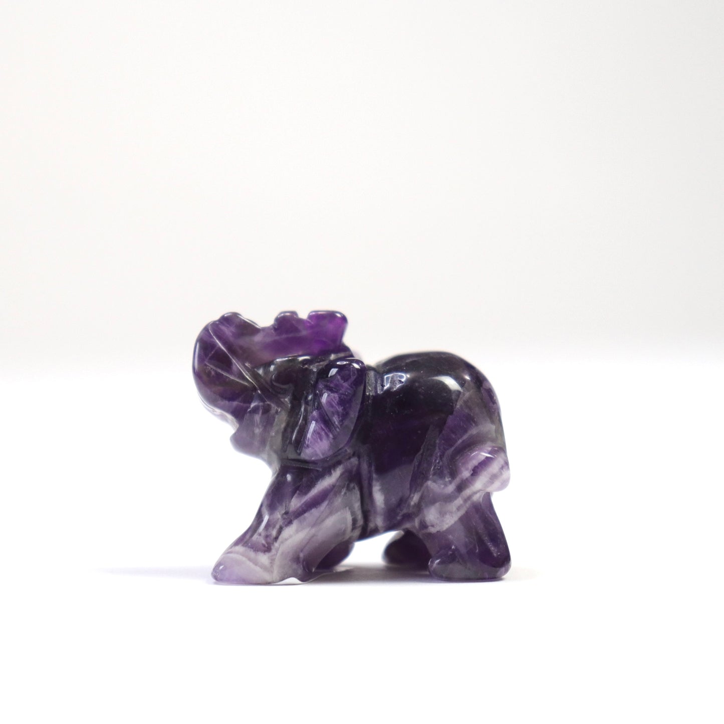 Chevron Amethyst Elephant - Crescents & Crystals