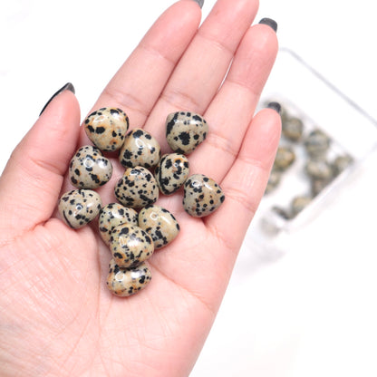 Dalmatian Jasper Mini Hearts (Set of 3)