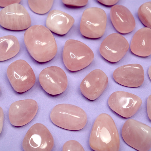 Rose Quartz Tumbles - Crescents & Crystals