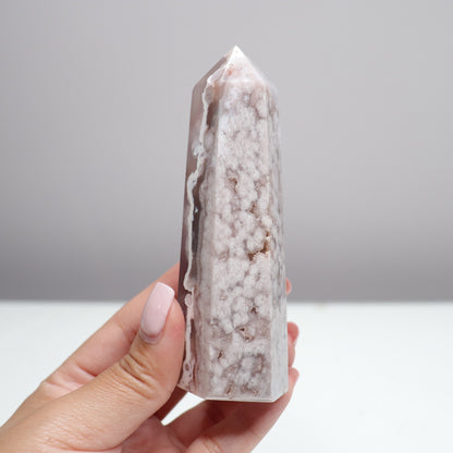 Flower Agate X Pink Amethyst Tower [5]
