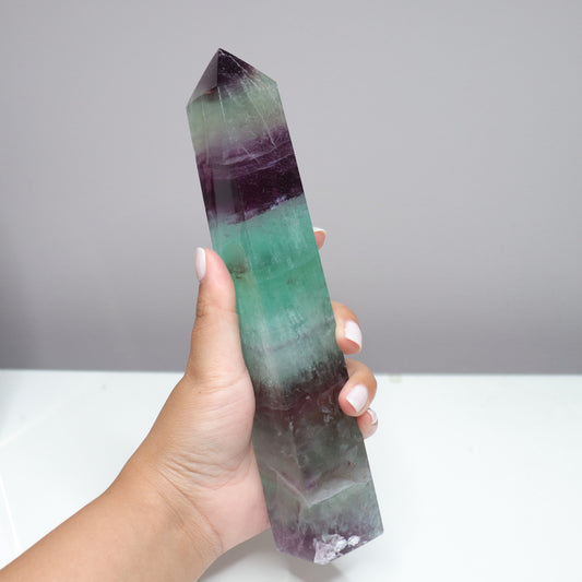 Watermelon Fluorite Tower [1]