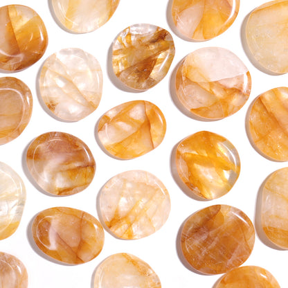 Golden Healer Flat Palm Stones