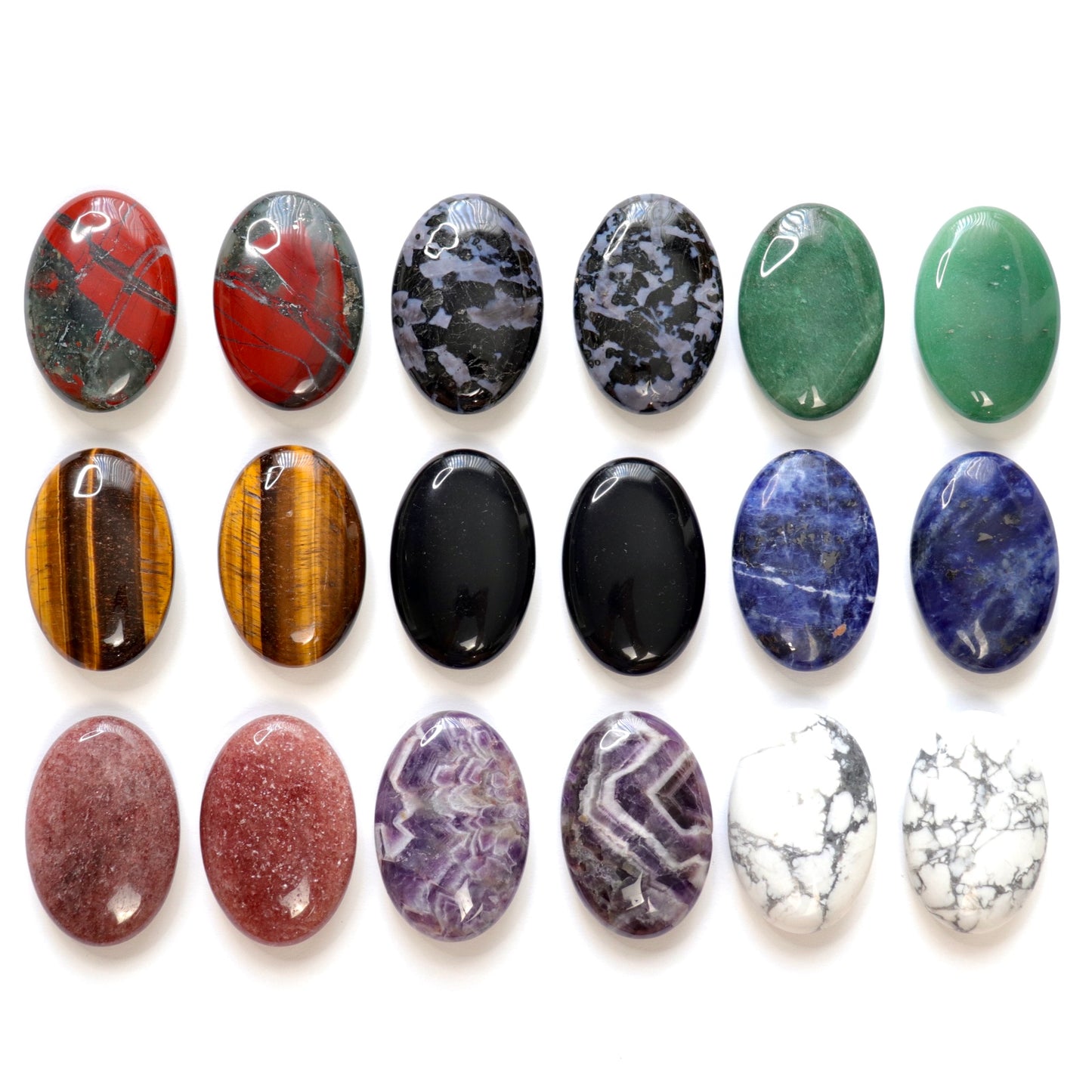 Indigo Gabbro Palm Stones [Mystic Merlinite]