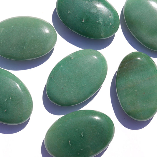 Green Aventurine Palm Stone - Crescents & Crystals