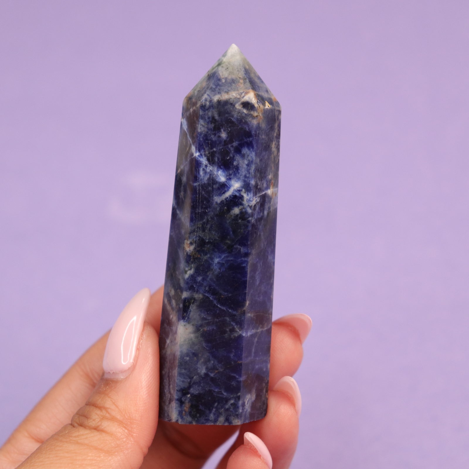 Blue Sodalite Tower - Crescents & Crystals