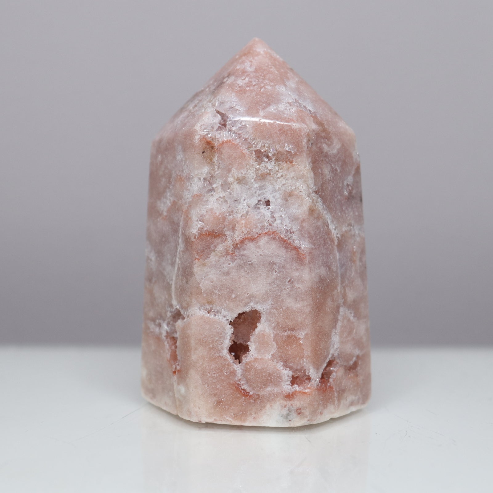 Pink Amethyst Tower- Crescents & Crystals