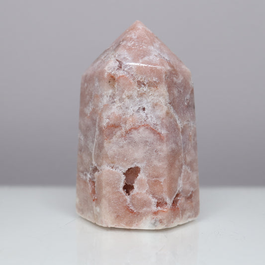 Pink Amethyst Tower- Crescents & Crystals