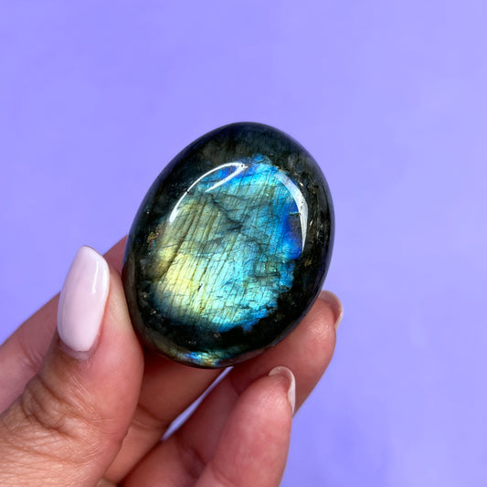 Labradorite Palm Stone - Crescents & Crystals