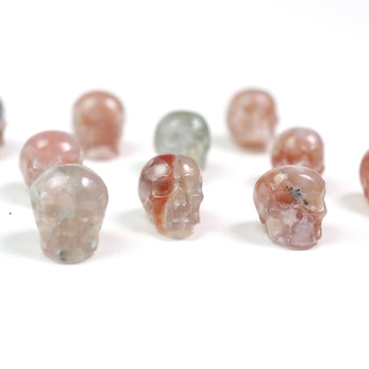 Flower Agate Skulls