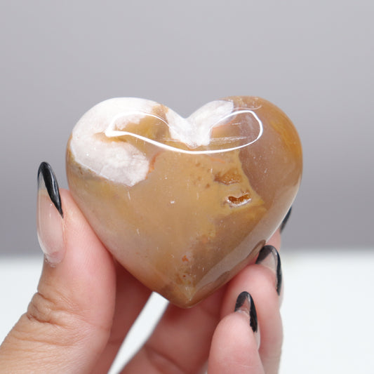 Flower Agate Heart | 5