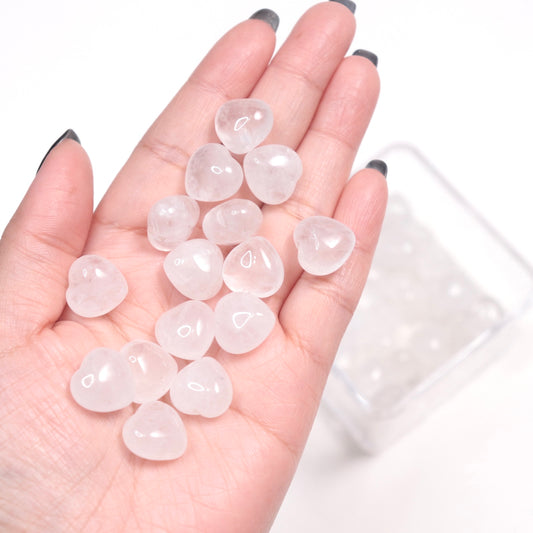 Clear Quartz Mini Hearts (Set of 3)