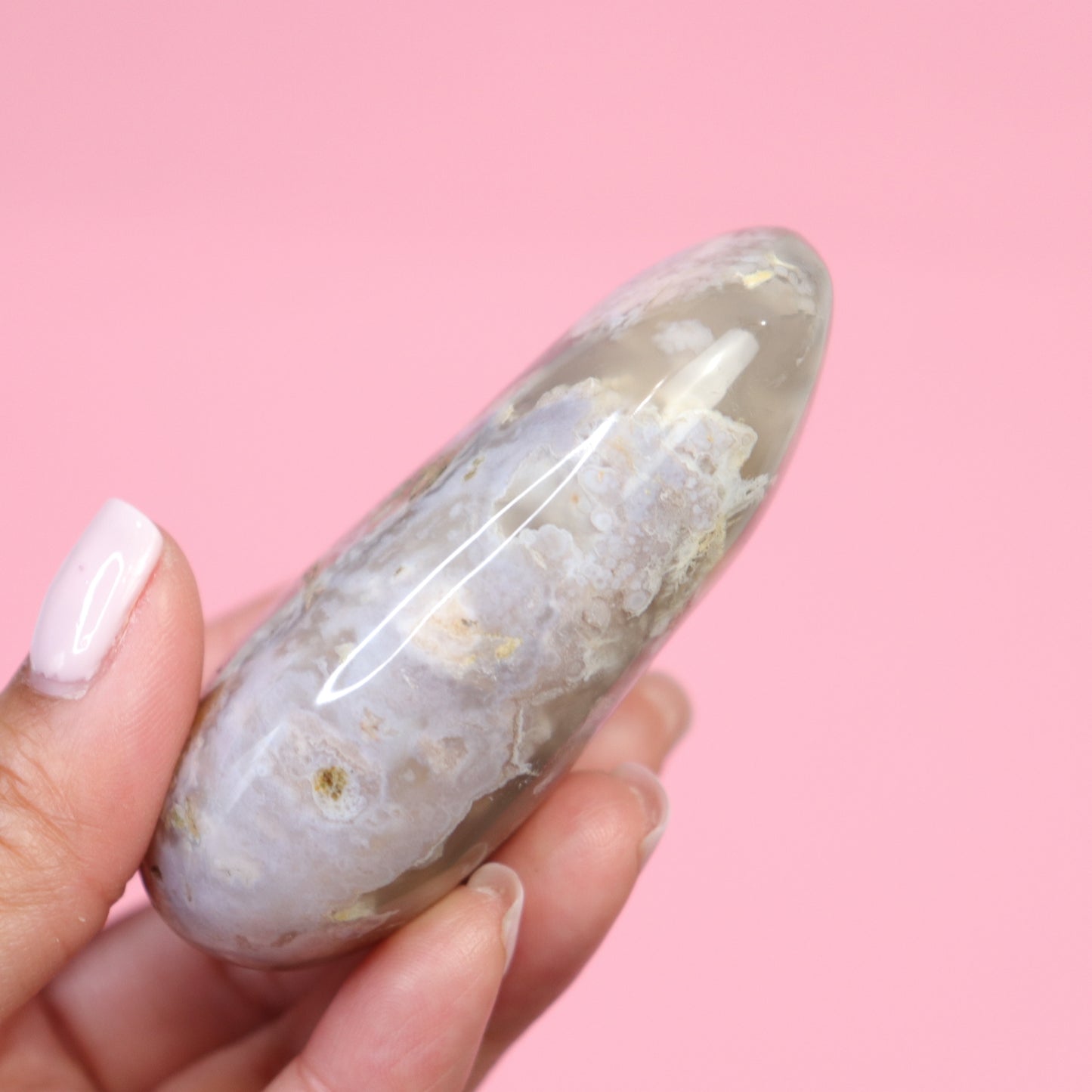 Flower Agate Palm Stone [3]
