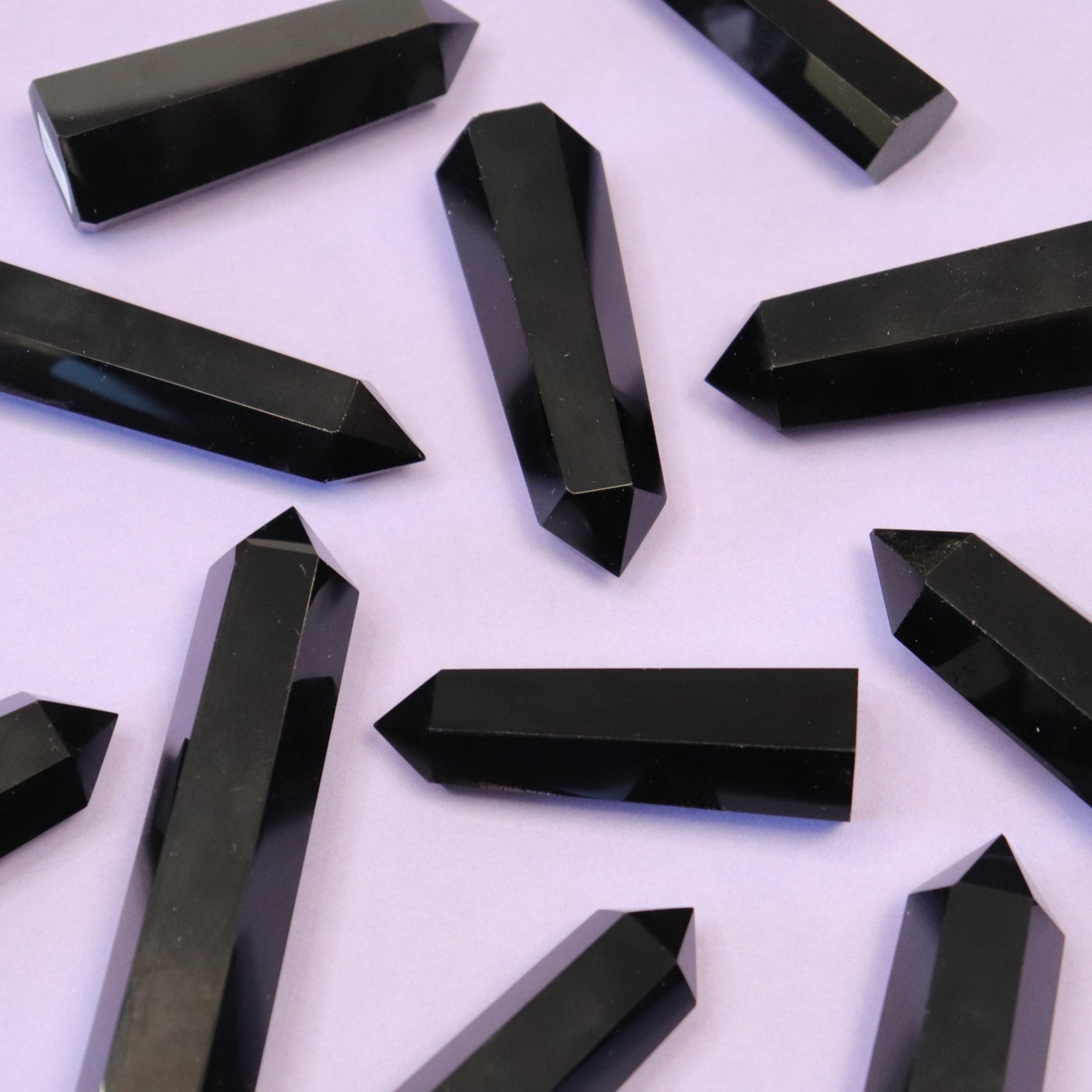 Black Obsidian Points- Crescents & Crystals