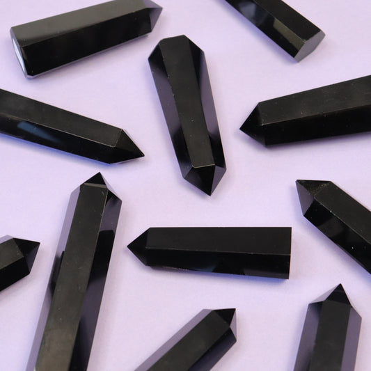 Black Obsidian Points- Crescents & Crystals