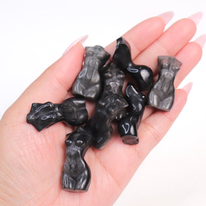 Silver Sheen Obsidian Mini Body