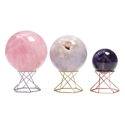 Double Sided Metal Sphere Stands