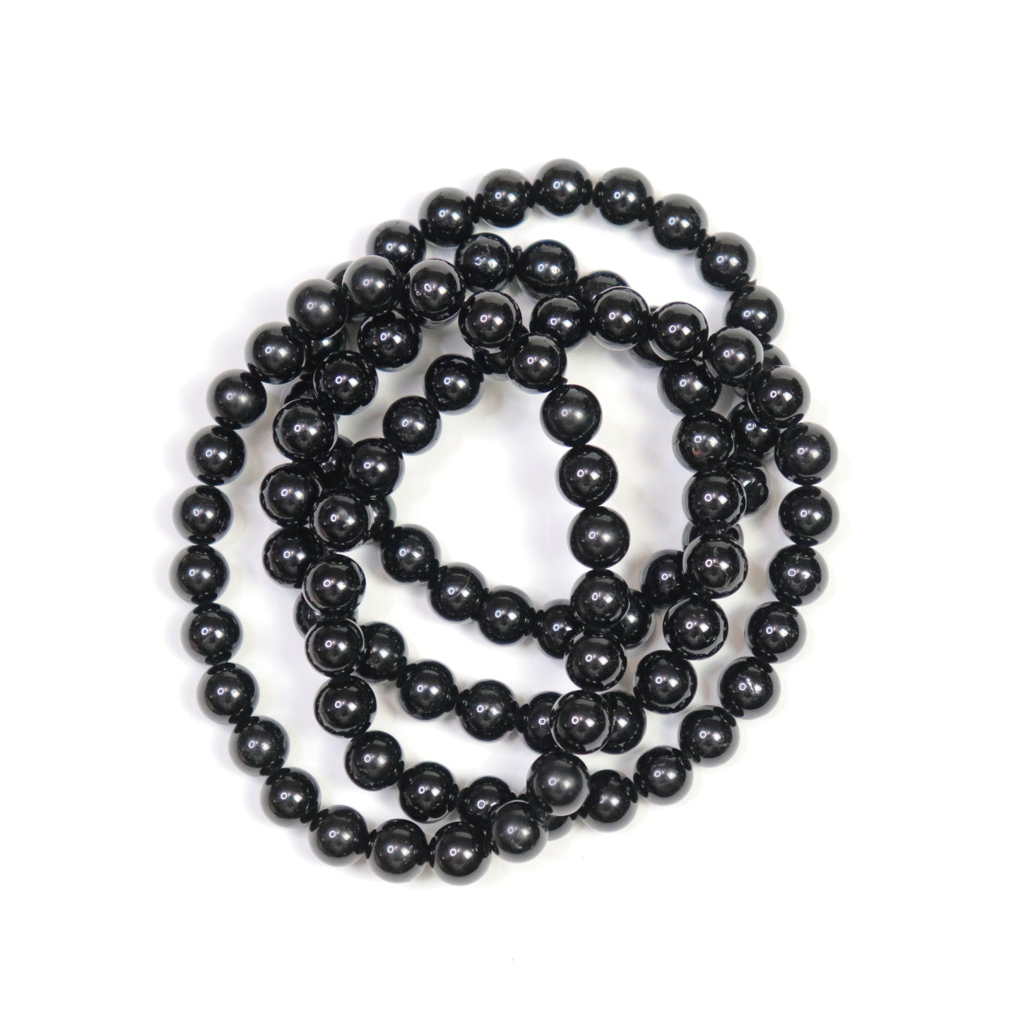 Black Tourmaline Bracelet- Crescents & Crystals