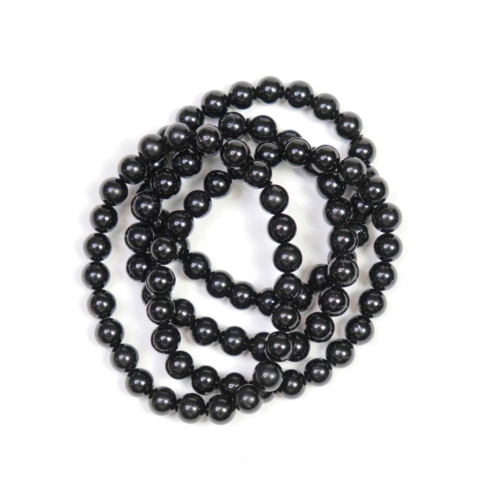 Black Tourmaline Bracelet- Crescents & Crystals