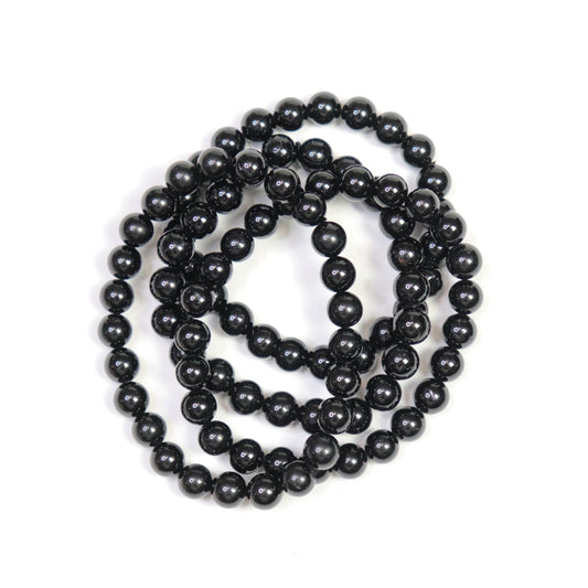 Black Tourmaline Bracelet- Crescents & Crystals