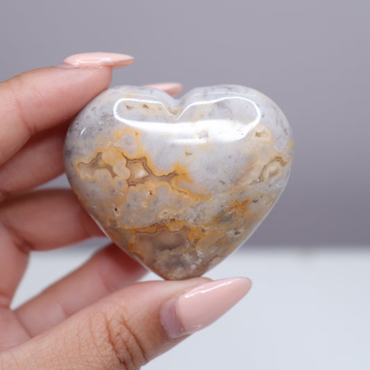 Crazy Lace Agate Heart | 11
