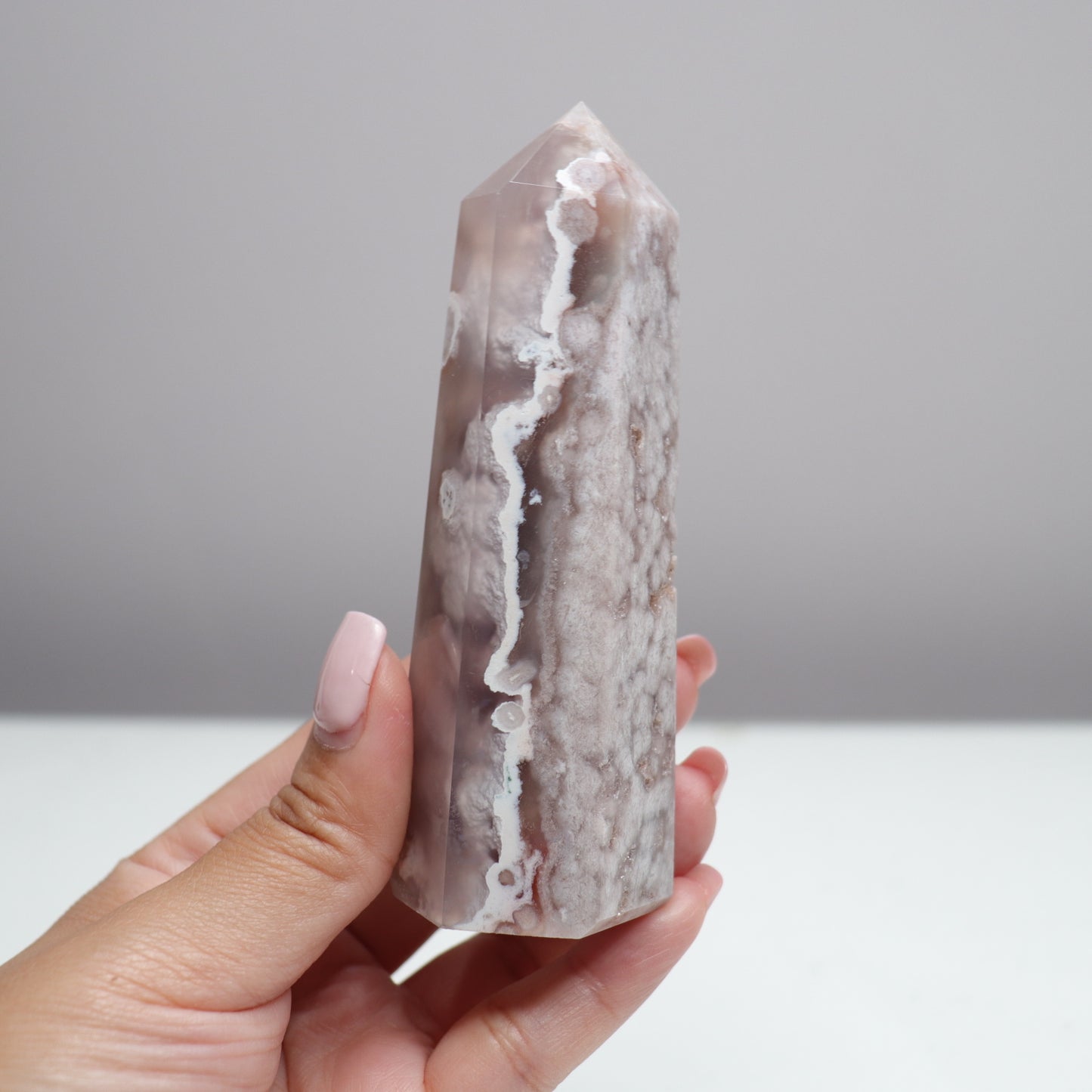 Flower Agate X Pink Amethyst Tower [5]