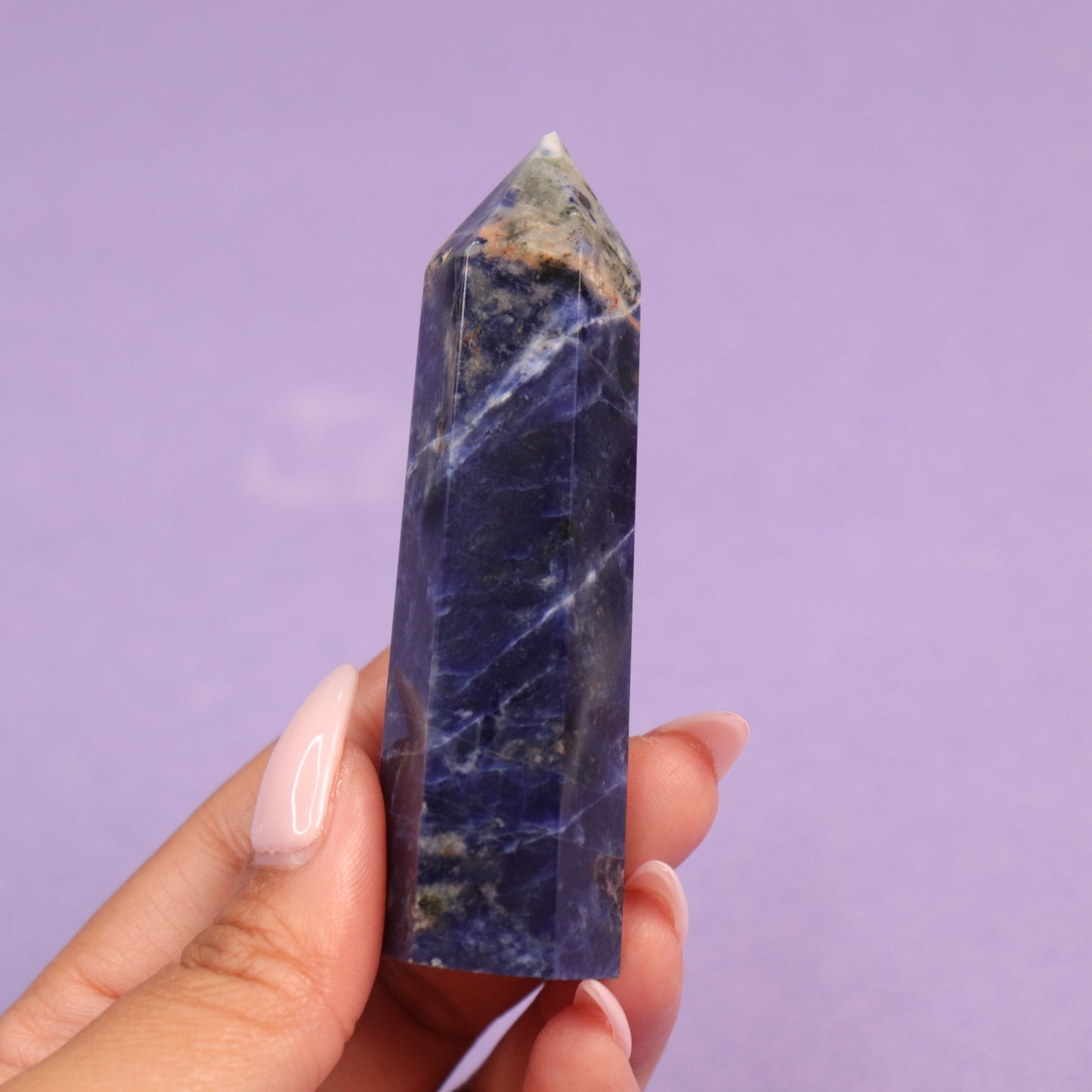 Blue Sodalite Tower - Crescents & Crystals